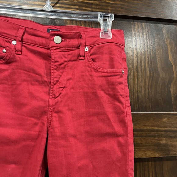 Citizens Of Humanity Jeans Women 26 Red Denim Rocket Crop High Rise Skinny - Picture 3 of 16